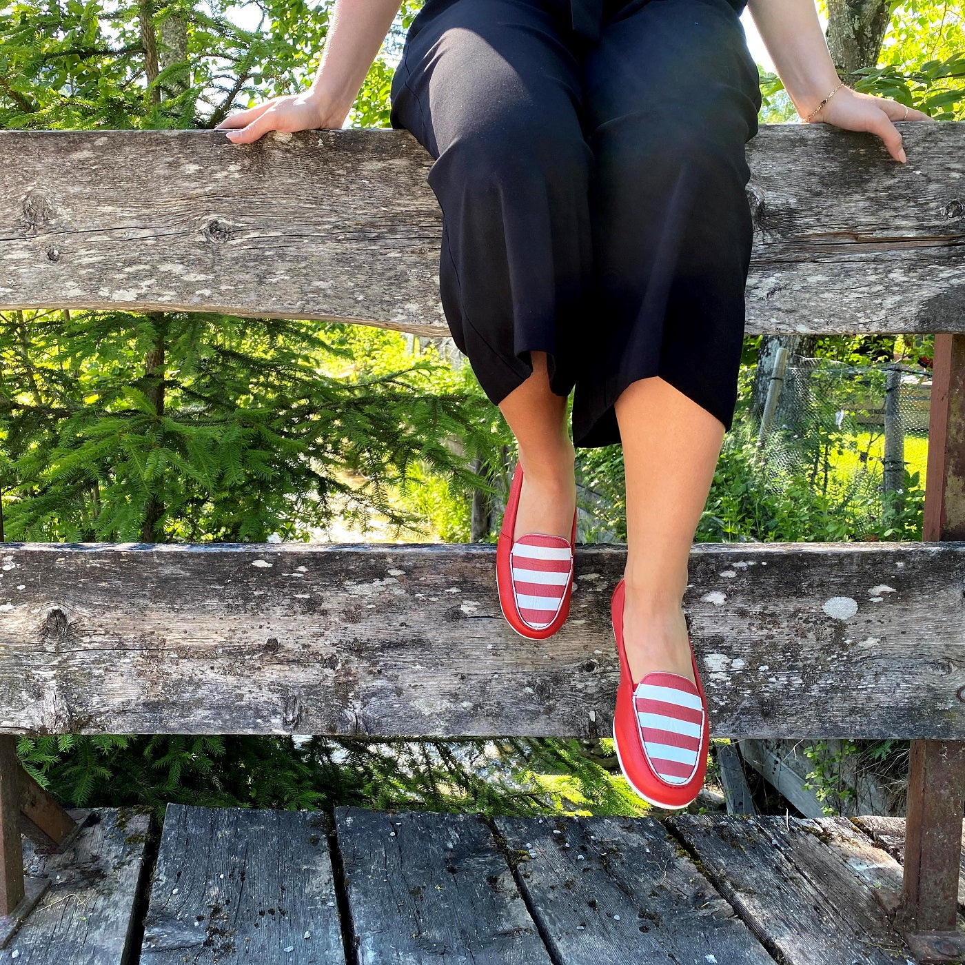 MAJA Damen Mokassin – Hirschleder, Weite H, weich, rot