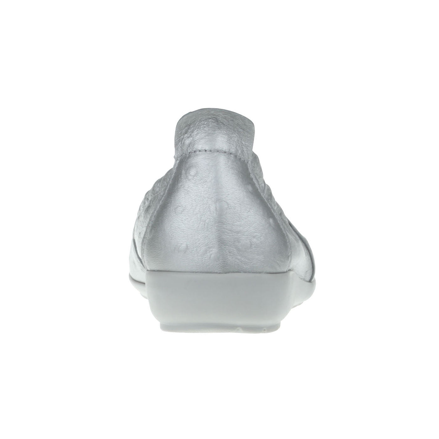 AURELIA Damen Mokassin – Weite H, Hirschleder/Memolatex, Silber