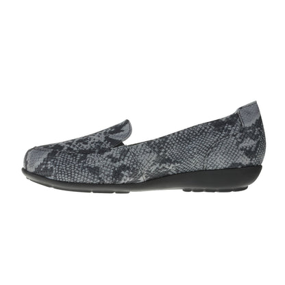 MATILDA Damen Mokassin – Weite H, Stretchmaterial/Memolatex, Schwarz