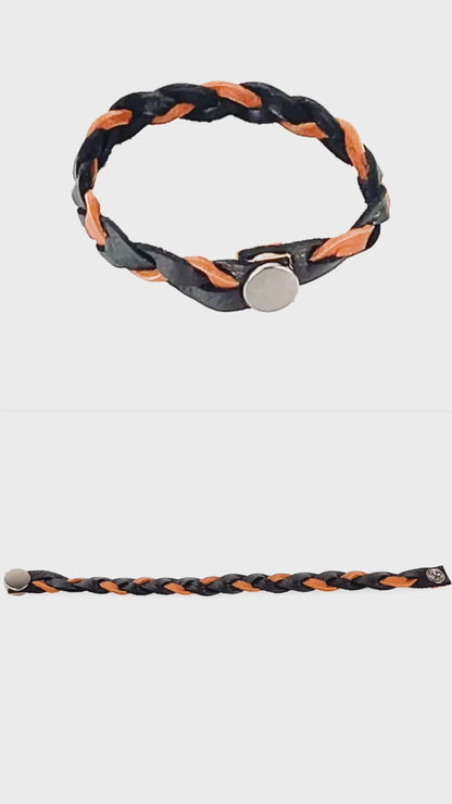 Geflochtenes Lederarmband aus Hirschleder